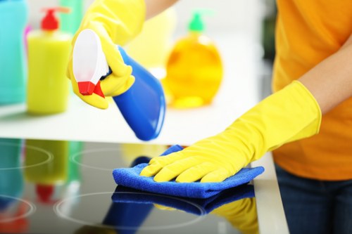 Office cleaning detail work in a Southkensington workspace