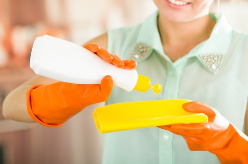 Detailed kitchen and cupboard cleaning during a move in clean in Southkensington